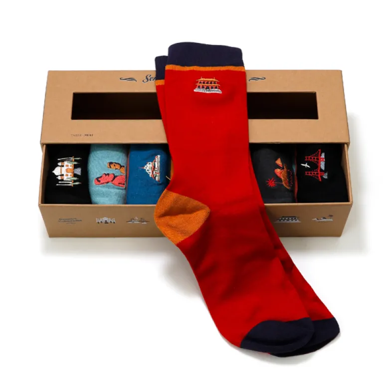 Semainier chaussettes 7 Merveilles 42-45