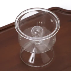 Service à thé bois et verre