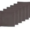 Serviette de table - lin et coton marron