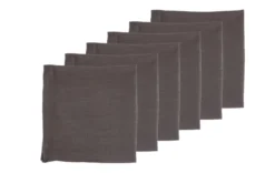 Serviette de table - lin et coton marron