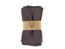 Serviette de table - lin et coton marron