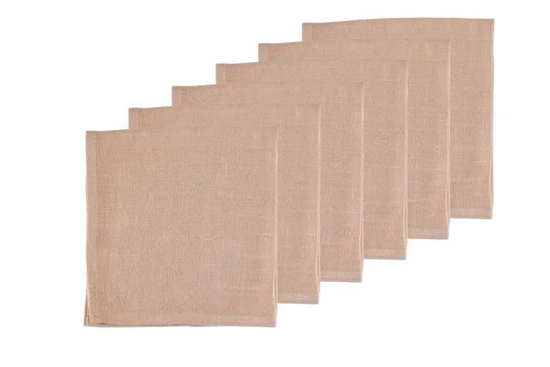 Serviette de table - lin et coton rose