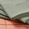Serviette de table - lin et coton vert