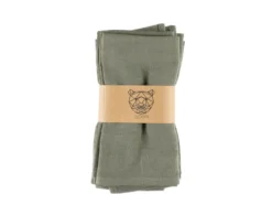 Serviette de table - lin et coton vert