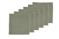 Serviette de table - lin et coton vert
