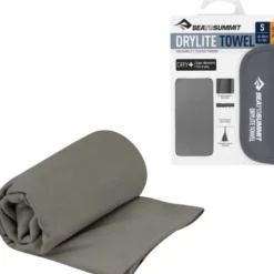 Serviette microfibre sea to summit drylite towel s 40x80 gris foncé
