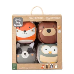 Set de 4 balles doudous forêt