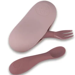 Set de couverts en silicone rose