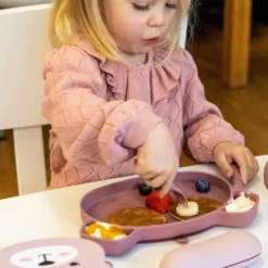 Set de couverts en silicone rose