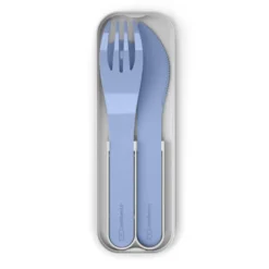 Set de couverts plastique végétal bleu