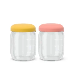 Set de petits pots en verre borosilicaté 180 ml - coral &nbsp; mimosa
