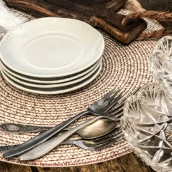 Set de table rond en vinyle beija flor façon tressage modèle pb2