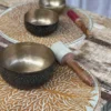 Set de table vinyle rond orangé beija flor arbre de vie