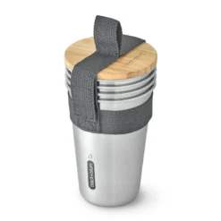 Set de 4 verres en acier inox 500ml-planche en bambou et décapsuleur