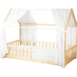 Set double ciel de lit cabane blanc
