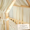 Set double ciel de lit cabane écru