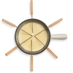 Set à fondue en fonte 6 personnes - mont blanc