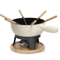 Set à fondue en fonte 6 personnes - mont blanc