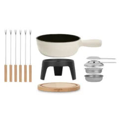 Set à fondue en fonte 6 personnes - mont blanc