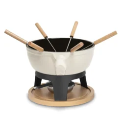 Set à fondue en fonte 6 personnes - mont blanc