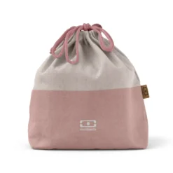 Set repas lunch box rectangle bleu et rose