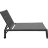 Set transat et table d'appoint barbados textilène gris - aluminium anthracite