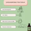 Shampooing bio pour chiens – aloe vera & avoine – vegan, naturel & cruelty free