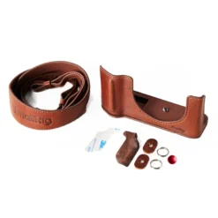 Smallrig étui de protection en cuir marron pour fujifilm gfx100rf