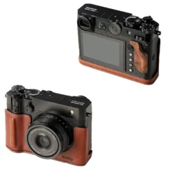 Smallrig étui de protection en cuir marron pour fujifilm gfx100rf