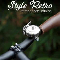 Sonnette argentée pour guidon de vélo