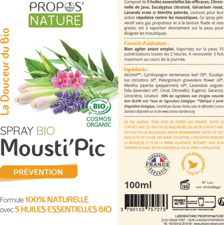 Spray mousti'pic bio
