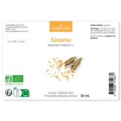 Sésame - huile végétale bio 50ml