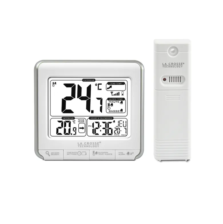 Station de temp. Avec alertes grise