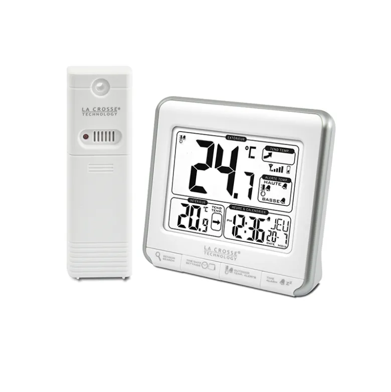 Station de temp. Avec alertes grise