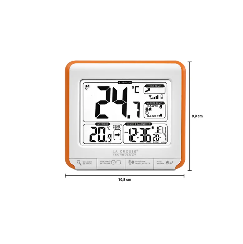 Station de temp. Avec alertes orange