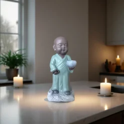 Statue bouddha porte encens aumone