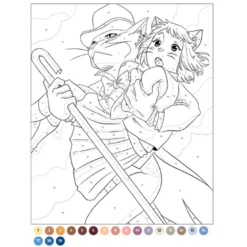 Studio Ghibli livre de coloriage par numéro 50 scènes enchantées à colorier