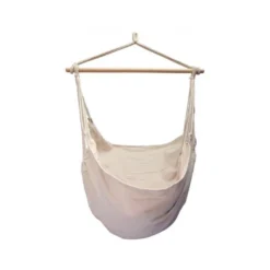 Support bois mélèze avec hamac chaise écru