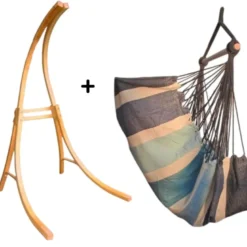 Support bois mélèze avec hamac chaise marine