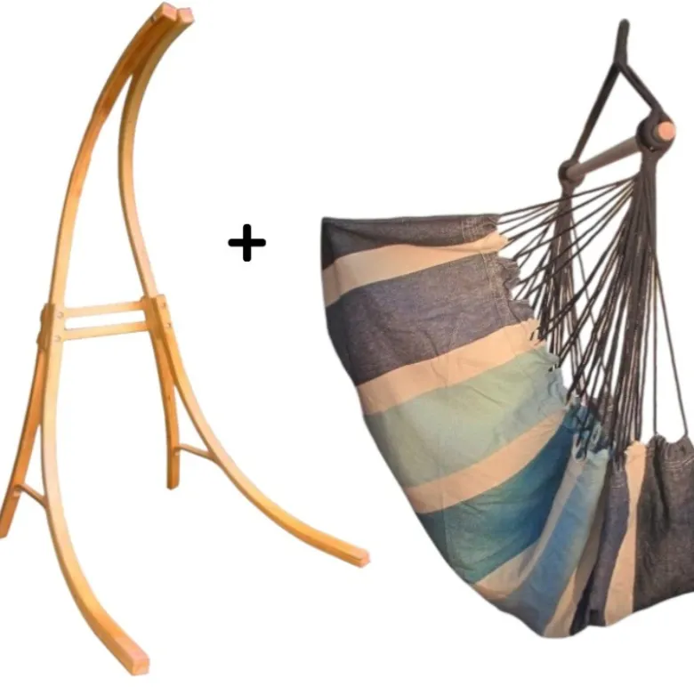 Support bois mélèze avec hamac chaise marine
