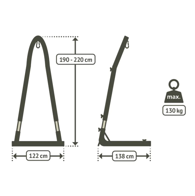 Support pour chaise hamac en métal
