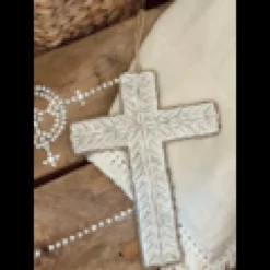 Suspension croix coquillage