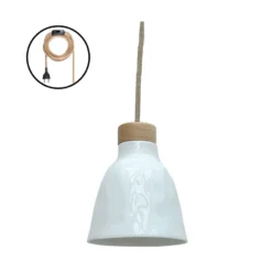 Suspension lampe baladeuse rosinette simple émail brillant
