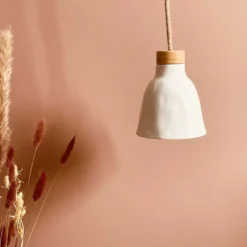 Suspension lampe baladeuse rosinette simple émail brillant