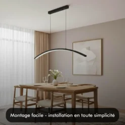 Suspension led - inoleds - keula noir - dimmable