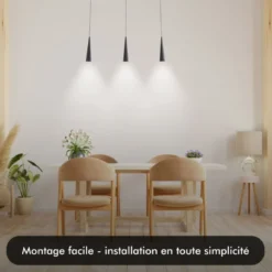 Suspension led - inoleds - mavea noir - dimmable