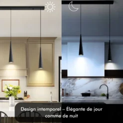 Suspension led - inoleds - mavea noir - dimmable
