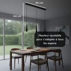 Suspension led - inoleds - mavea noir - dimmable