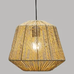 Suspension luminaire effet corde ethnik