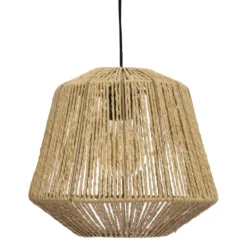 Suspension luminaire effet corde ethnik